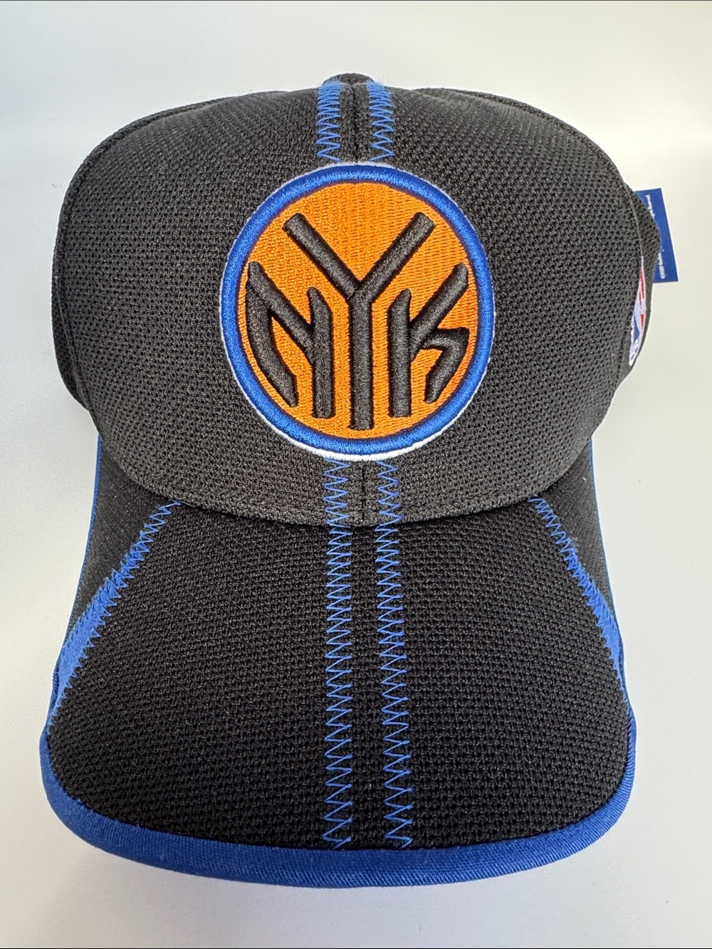 Reebok Black Cap with Blue Trim and Orange Emblem OSFM Stretch-fit
